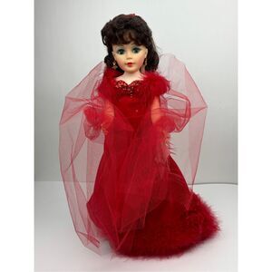 Vtg Madame Alexander Doll 21" Cissy Portrait Scarlett O'Hara Red Velvet Dress